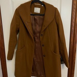 Wilfred Cocoon Coat XXS in Cigar, NEW